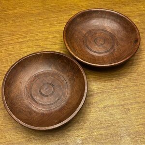 Vintage Handcrafted Solid Ebony Bowls